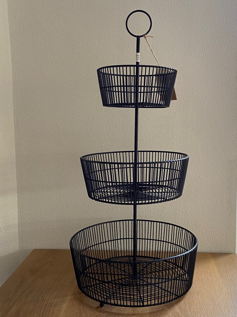 Etagere zwart 66cm hoog