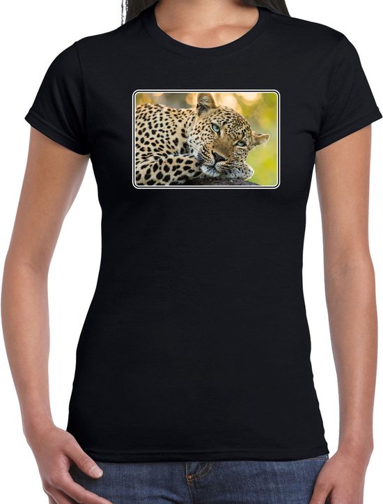 Dieren shirt met jaguars foto - zwart - voor dames - natuur / jaguar cadeau  t-shirt /... | bol