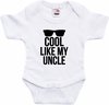 Cool like my uncle tekst baby rompertje wit jongens en meisjes - Cadeau oom rompertje - Babykleding 68