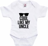 Cool like my uncle tekst baby rompertje wit jongens en meisjes - Cadeau oom rompertje - Babykleding 68