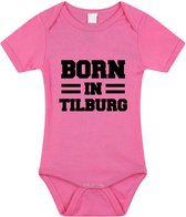 Born in Tilburg tekst baby rompertje roze meisjes - Kraamcadeau - Tilburg geboren cadeau 80