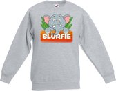 Slurfie de olifant sweater grijs voor kinderen - unisex - olifanten trui - kinderkleding / kleding 98/104