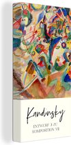 Canvas - Canvas schilderij - Kunst - Oude meester - Kandinsky - Abstract - Canvasdoek - Muurdecoratie - 40x80 cm
