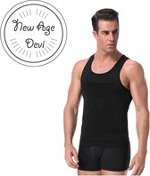 New Age Devi - Corrigerend Hemd - Mannen - Zwart - XXL - Ondersteuning - Body Buik - Shapewear Shirt - Correctie Hemd - Buik weg - Buik verbergen - Strak lichaam