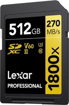 Lexar SDXC Professional 512 Go BL 1800x UHS-II V60 or
