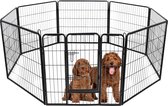 Topmast Premium Puppyren - Zwart - Hondenren - 100 cm hoog - Voor Puppy's en Honden