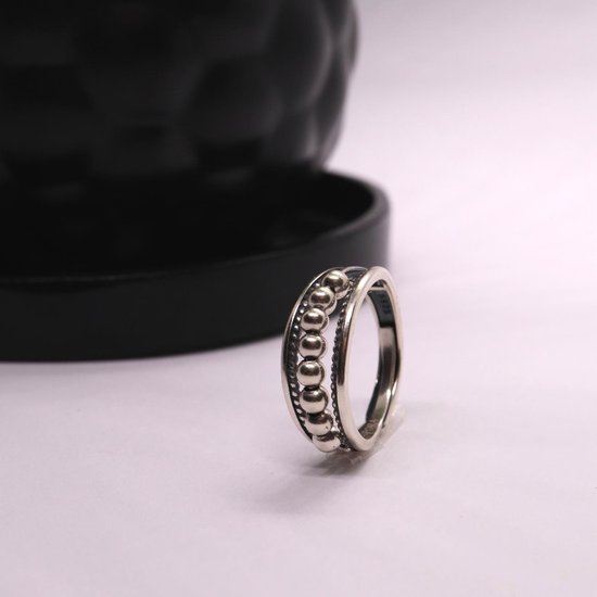 Anxiety Ring - (Golf) - Stress Ring - Fidget Ring - Anxiety Ring For Finger - Draaibare Ring Dames - Overprikkeld Brein - Spinner Ring - Zilver 925 - Despora