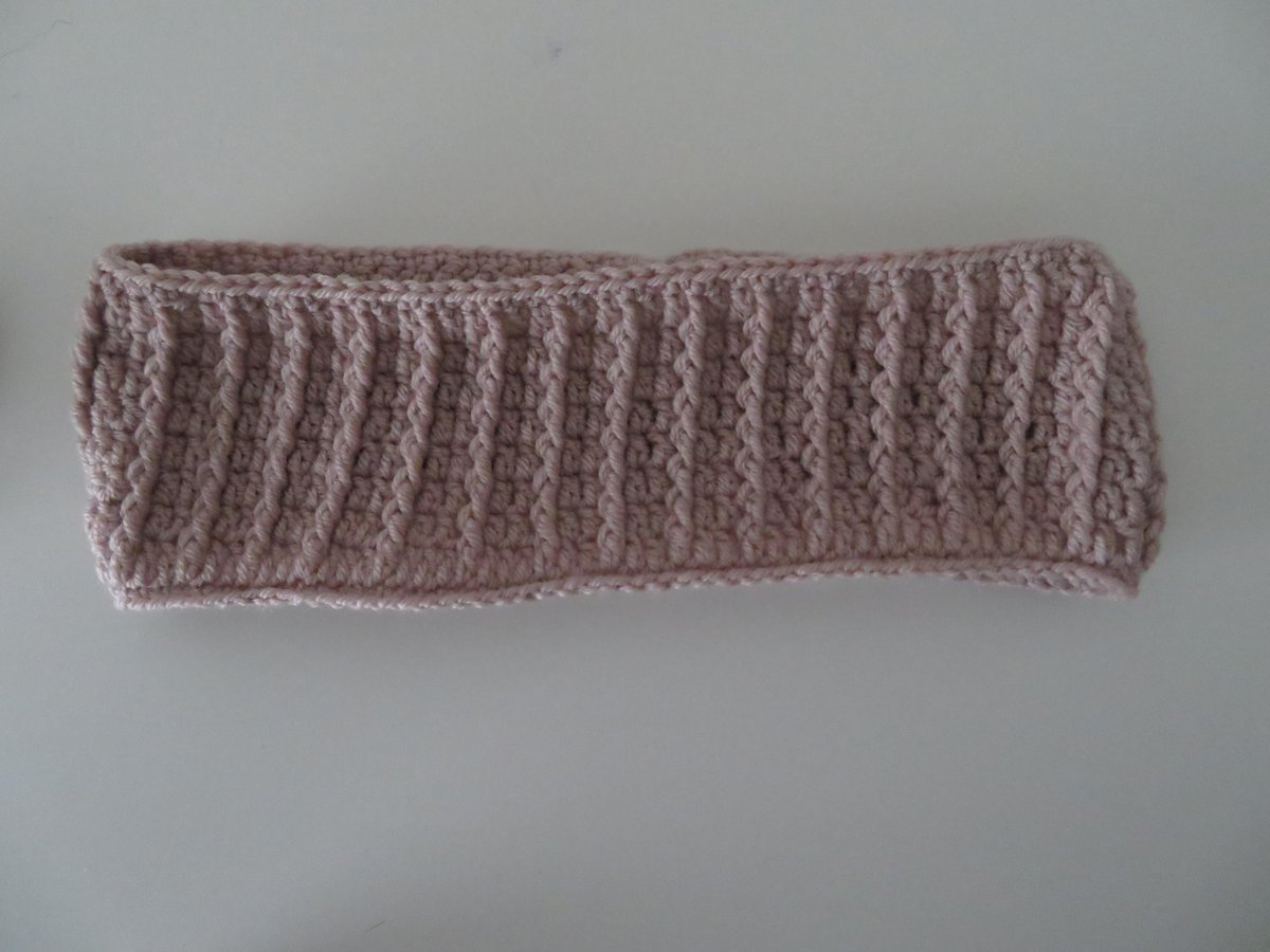Baby / Kinder Haarband - haarband - oorwarmer - winter - 0-2 maanden - oud roze - ( handgemaakte Sweet Baby Bedstraw )