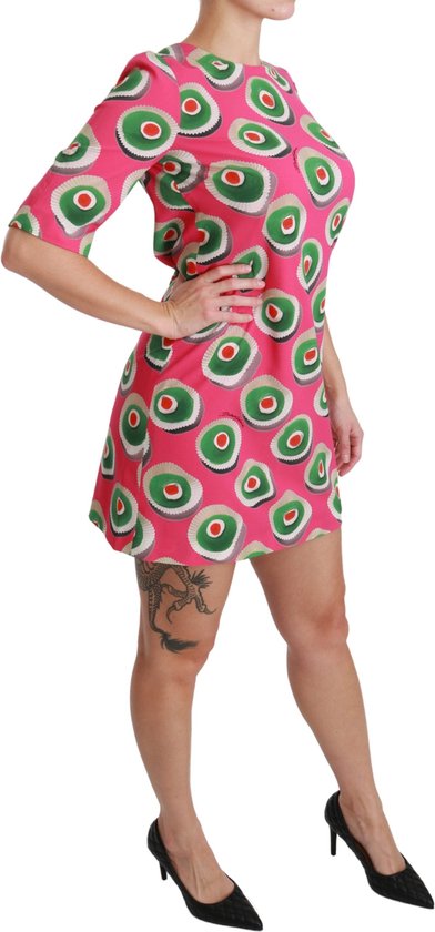 Dolce & Gabbana Pink Silk Cup Cake Sheath Stretch  Dress main image 1