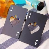 Bieropener Schoppen aas - Ace Of Spades Speelkaart Zwart van RVS Gepersonaliseerd gravure gravering. Mail / App Gravure wensen