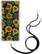 Hoesje met Koord Geschikt voor Samsung Galaxy Xcover 5 Sunflowers