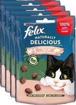 4x Felix Naturally Delicious Saumon - Snack pour Chat - 50g