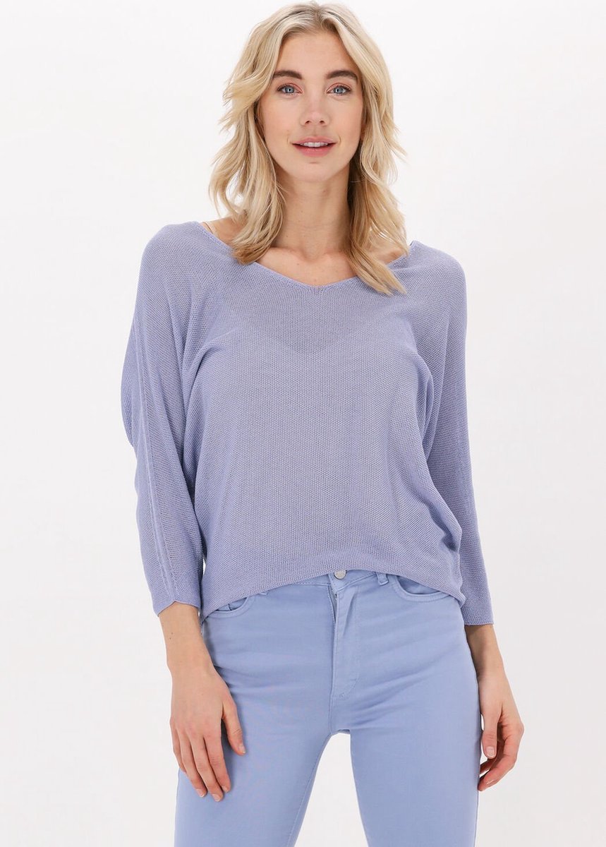 Simple Knitted Sweater Eloy Knit Tops & T-shirts Dames - Shirt - Paars - Maat S