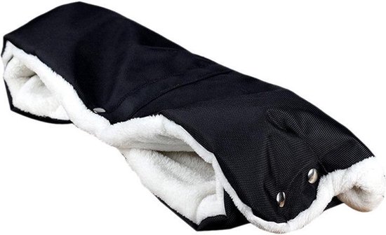 Kinderwagen Handwarmer Handschoenen - Waterdicht - Wollen Binnenkant - Handenwarmer Voor Buggy - Zwart van Kinder — afbeelding 2