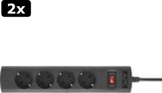 2x APC PDU PZ42I-GR, 10A, 230V, (4x) Stopcontact, C14 stekker | bol.com
