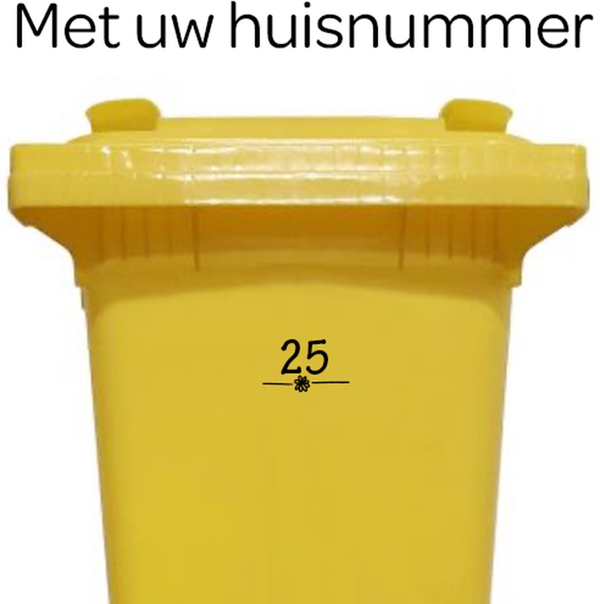 Klikosticker - met uw huisnummer - zwart - weerbestendig - brievenbussticker - containersticker - 9 cm x 14 cm - vuilnisbaksticker