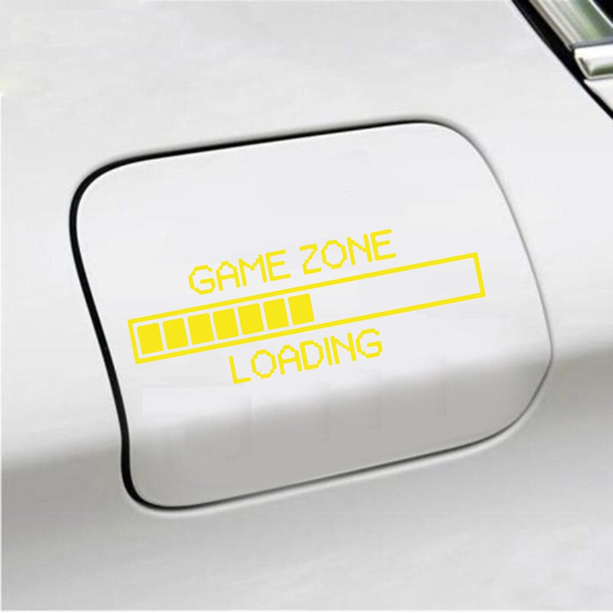 Bumpersticker - Game Zone Loading - 6 X 17,5 - Geel