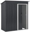 Metalen tuinhuis berging S - Antraciet - Incl. onderstel