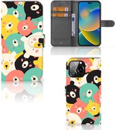 Wallet Bookcase iPhone 14 Pro Max Telefoonhoesje Bears