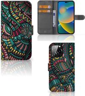 GSM Hoesje iPhone 14 Pro Max Flip Case Aztec