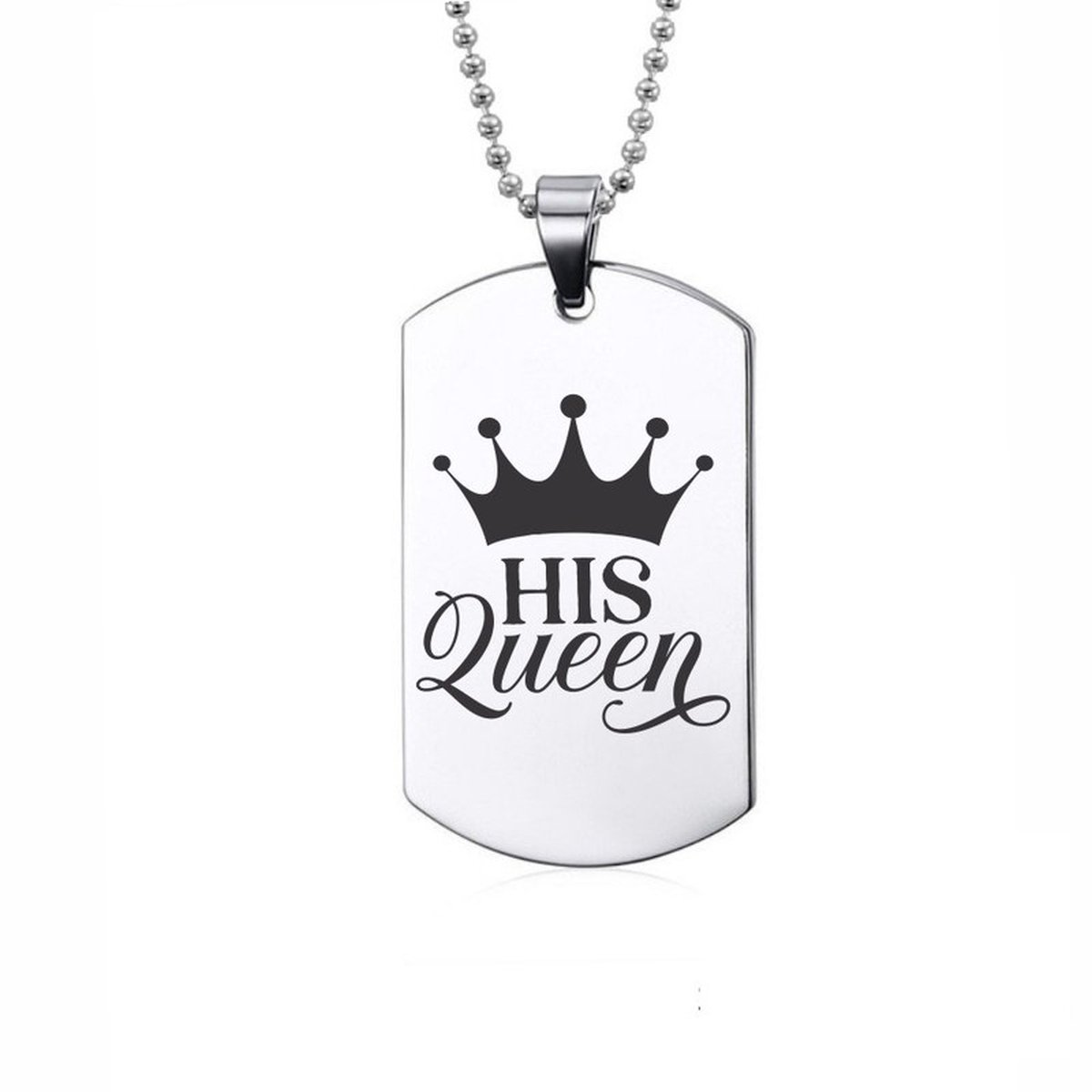 Ketting RVS - His Queen