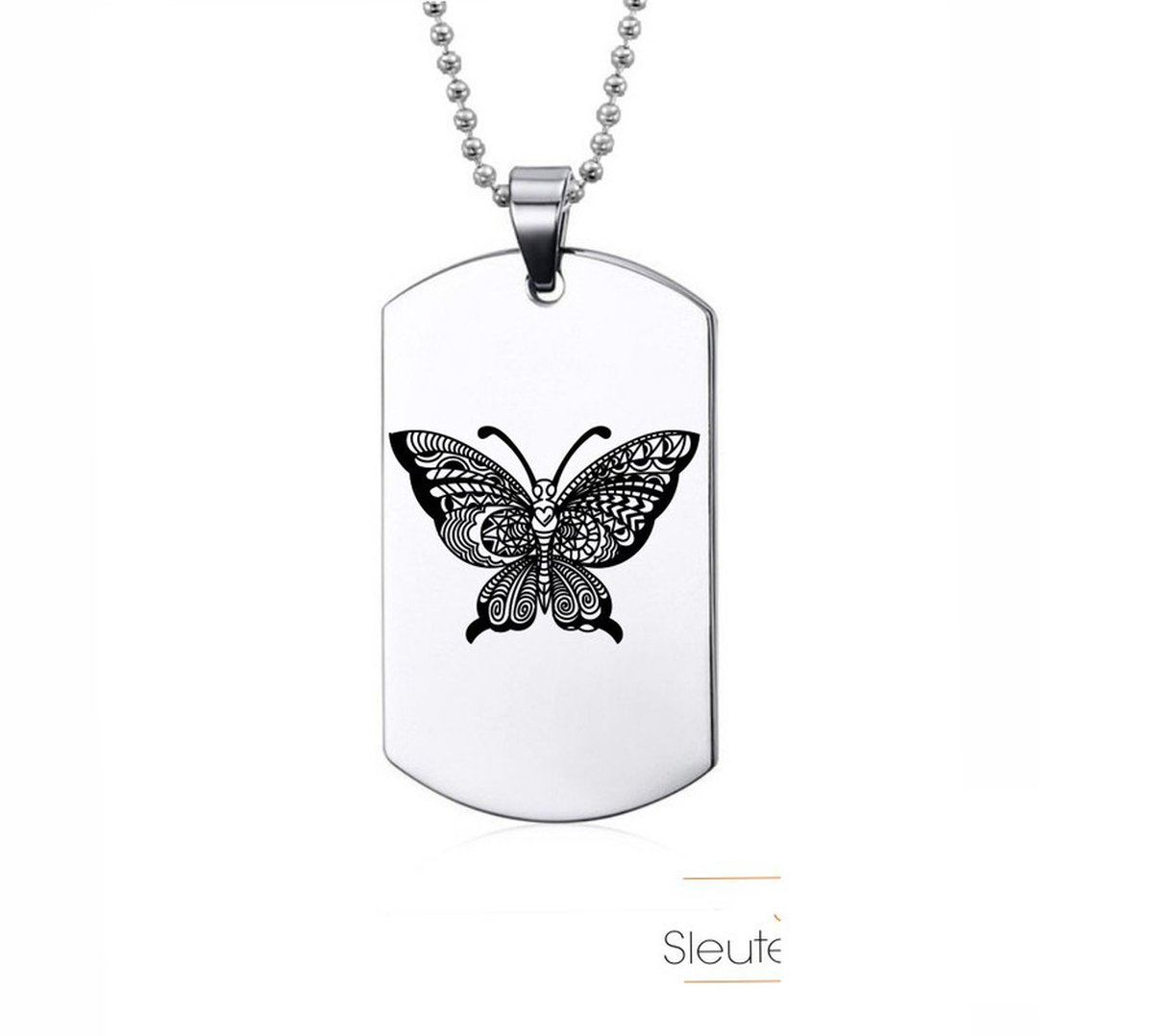 Ketting RVS - Vlinder