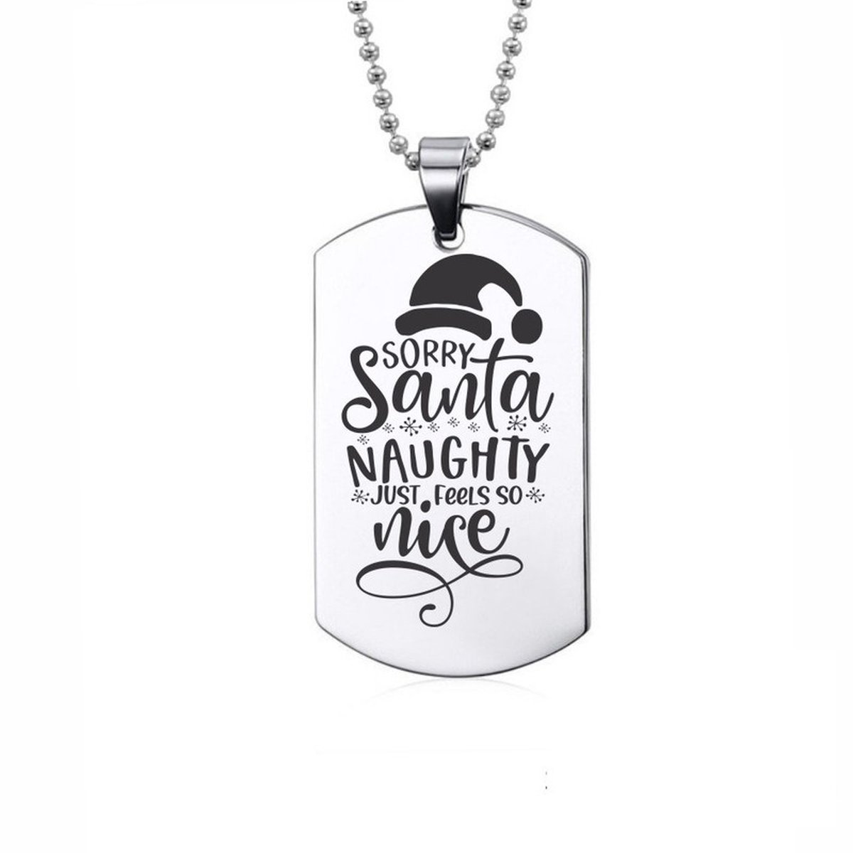 Ketting RVS - Sorry Santa
