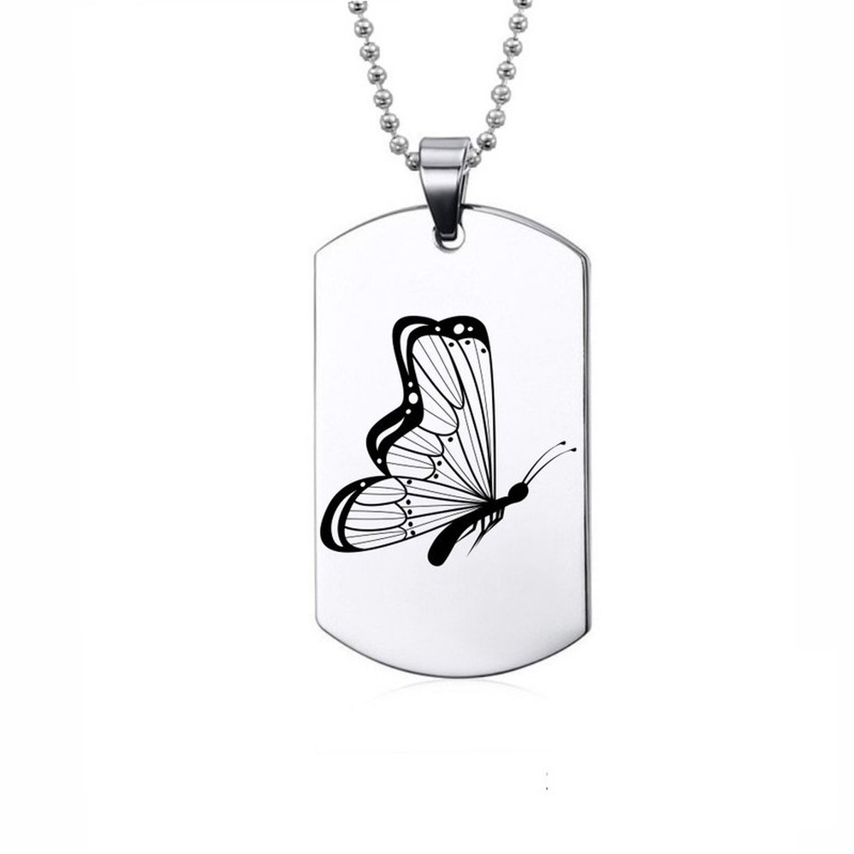 Ketting RVS - Vlinder