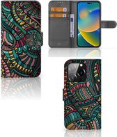 GSM Hoesje iPhone 14 Pro Flip Case Aztec