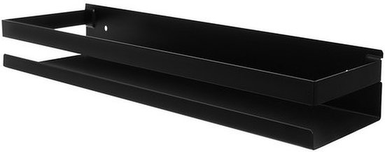 Badkamerrek - Wandplank - Douche - Wandrek - Zwart - RVS - 50cm