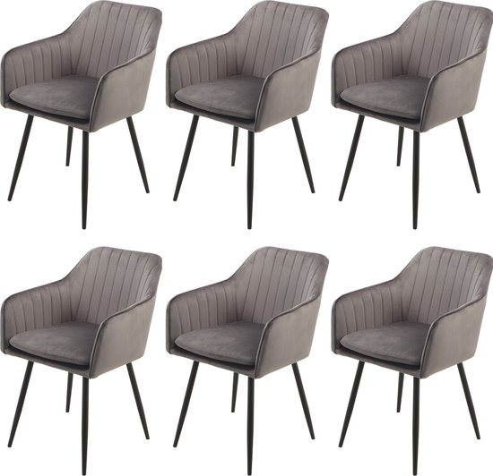 Eetkamerstoelen Rotan | Set van 6 eetkamerstoelen | Hout Suède | Bruin