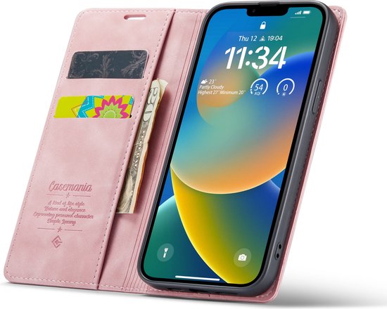 Apple iPhone 14 Plus Casemania Case Pastel Lilac - Wallet Book Case