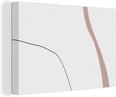 Canvas Schilderij Lijn - Pastel - Design - 30x20 cm - Wanddecoratie