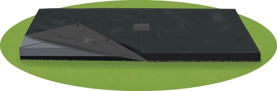 Universele Trampoline Beschermhoes Etan® Premium - t.b.v. 380 x 275 cm Trampoline - Zwart - Rechthoekig - Stevig Europees PVC - Afdekzeil - Afdekhoes - Regenhoes