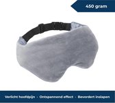Verzwaard Slaapmasker Kalm | 100% Duisternis | Oogmasker Slaap | Wasbaar | 450gram | Grijs