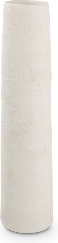 Vase 10xH40cm Cône blanc