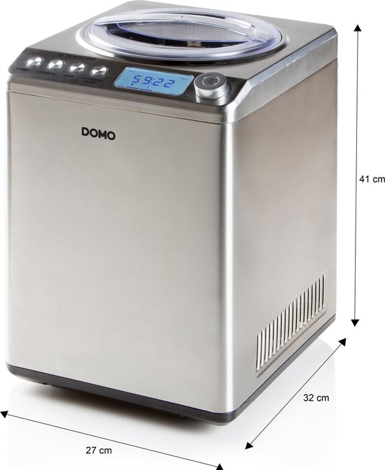 DOMO DO92321 IJsmachine PRO - Met compressor - Met display - 2.5 L van Domo — afbeelding 3