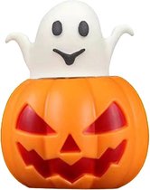Halloween stressbal pompoen met spook - Fidget toys - Popper - Anti stress - TPR - oranje