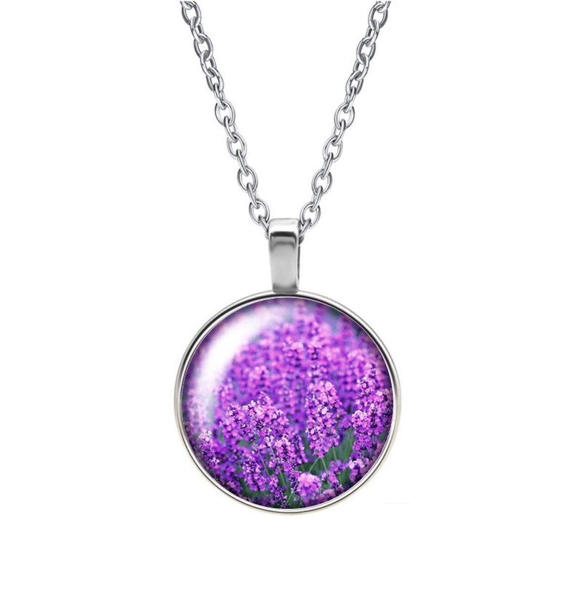 Ketting Glas - Lavendel