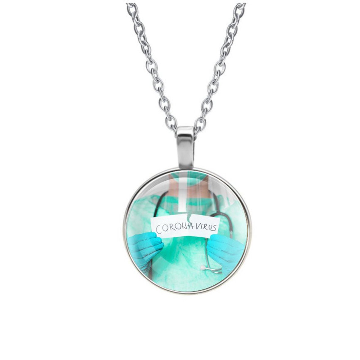 Ketting Glas - Coronavirus