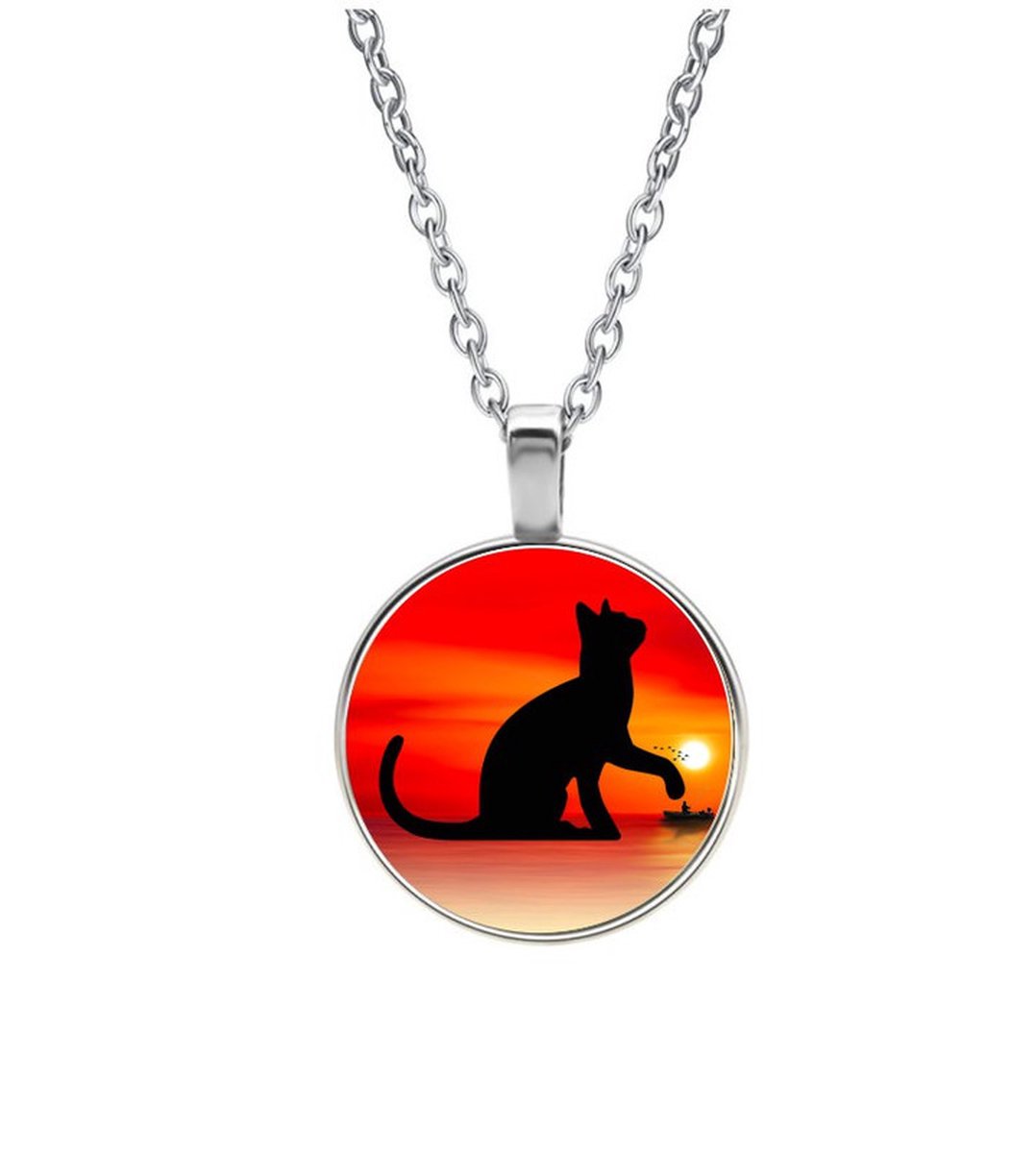 Ketting Glas - Kat