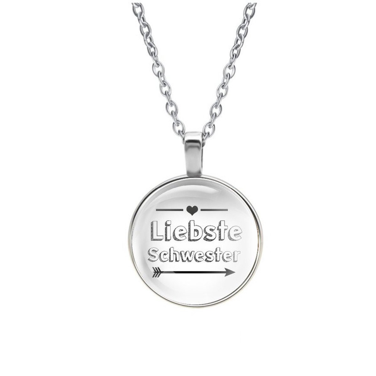 Ketting Glas - Liebste Schwester