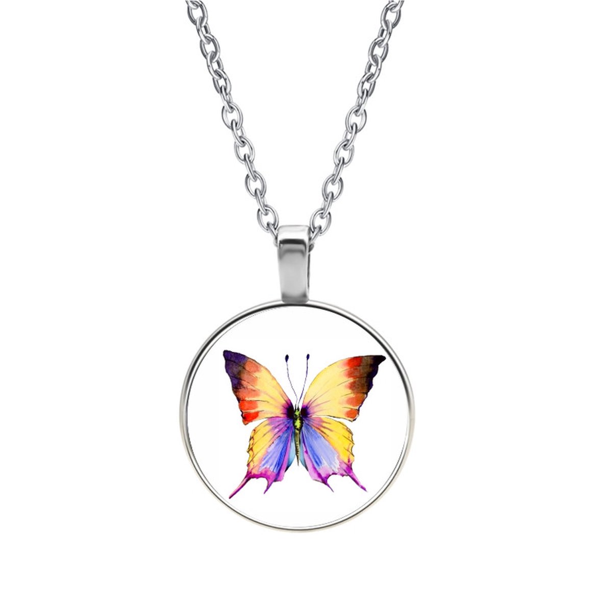 Ketting Glas - Vlinder