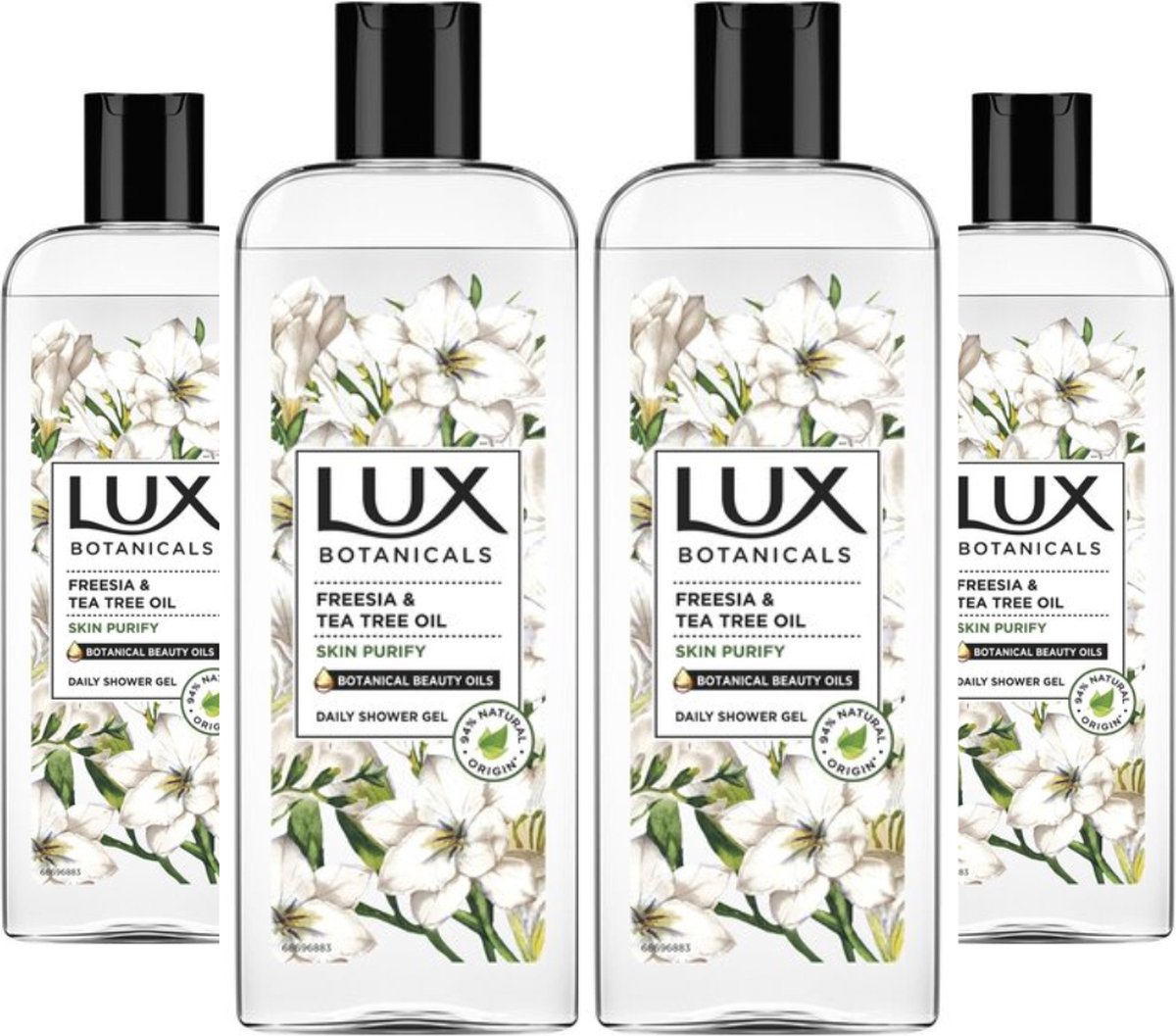 Lux Botanicals Freesia & Tea Tree Oil Shower Gel Voordeelbundel - 4 x 250 ml