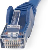 StarTech.com Câble Ethernet CAT6 15m - LSZH (Low Smoke Zero Halogen) - Cordon RJ45 UTP Anti-accrochage 10 GbE LAN - Câble Réseau Internet 650MHz 100W PoE - Bleu - Snagless - 24AWG (N6LPATCH15MBL)