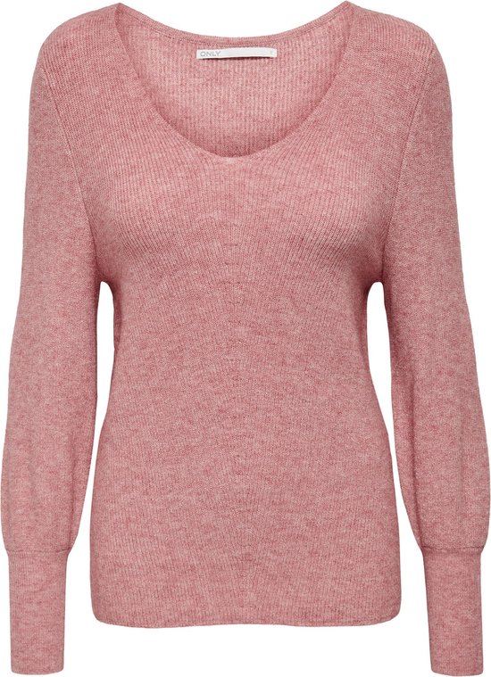 Only Pull Onlatia L/s V-neck Cuff Pulllove Knt 15230147 Dusty Rose/w. Mélange Femme Taille - XS