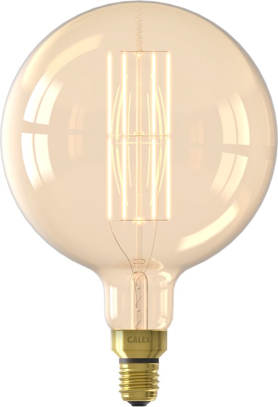 Calex MegaGlobe XXL Or - Ampoule LED E27 - Source Lumineuse Filament Dimmable - 10.5W - Lumière Wit Chaud