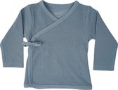 Lodger Overslag Shirt Baby maat 68 Topper Katoen Hydrofiel Perfecte Pasvorm Elastisch Overslag OekoTex Blauw