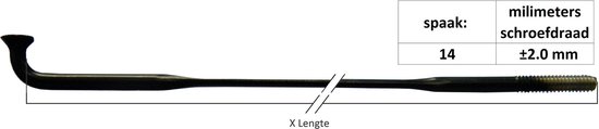 Rayon SAPIM race inox 14G x 252 mm noir - l'unité