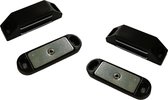 4x stuks magneetsnapper / magneetsnappers met metalen sluitplaat 6 x 1,6 x 1,6 cm - bruin - deurstoppers / deurvastzetters / magneetbevestiging